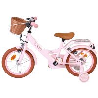 Volare Ashley Kinderfahrrad - Mädchen - 14 Zoll - Rosa - Zwei Handbremsen