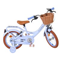 Volare Ashley Kinderfahrrad - Mädchen - 14 Zoll - Pastellblau - Zwei Handbremsen