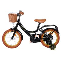 Volare Ashley Kinderfahrrad - Mädchen - 14 Zoll - Schwarz - Zwei Handbremsen