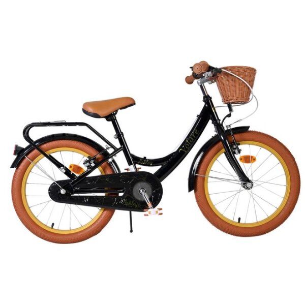 Volare Ashley Kinderfahrrad - Mädchen - 18 Zoll - Schwarz - Zwei Handbremsen