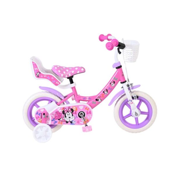 Disney Minnie Mouse Kinderfahrrad – Mädchen – Mag-Felgen – 12 Zoll – Rosa