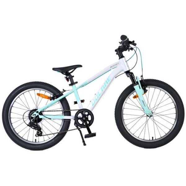Volare Boost Kinderfahrrad – 20 Zoll – 7 Gänge – Weiß/Mintgrün
