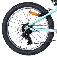 Volare Boost Kinderfahrrad – 20 Zoll – 7 Gänge – Weiß/Mintgrün
