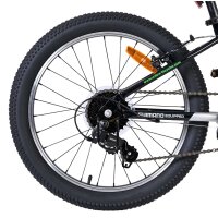 Volare Boost Kinderfahrrad – 20 Zoll – 7 Gänge – Silber/Grün