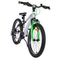 Volare Boost Kinderfahrrad – 20 Zoll – 7 Gänge – Silber/Grün