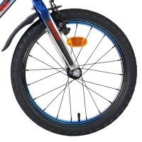 Volare Chrome Kinderfahrrad - Jungen - 18 Zoll - Blau-Silber - Zwei Handbremsen