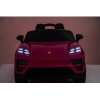 Elektro Kinderfahrzeug „Porsche Macan“ – Lizenziert – 12V10A Akku, 2,4Ghz Fernsteuerung, MP3+Leder+EVA - Pink