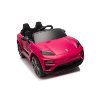 Elektro Kinderfahrzeug „Porsche Macan“ – Lizenziert – 12V10A Akku, 2,4Ghz Fernsteuerung, MP3+Leder+EVA - Pink