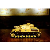 RC Panzer "Kampfwagen IV Ausf.F-1" Heng Long 1:16 Sandfarbe Mit Rauch Und Sound, Stahlgetriebe Und 2,4Ghz+V7.0